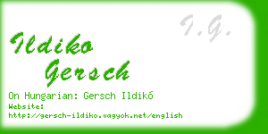 ildiko gersch business card